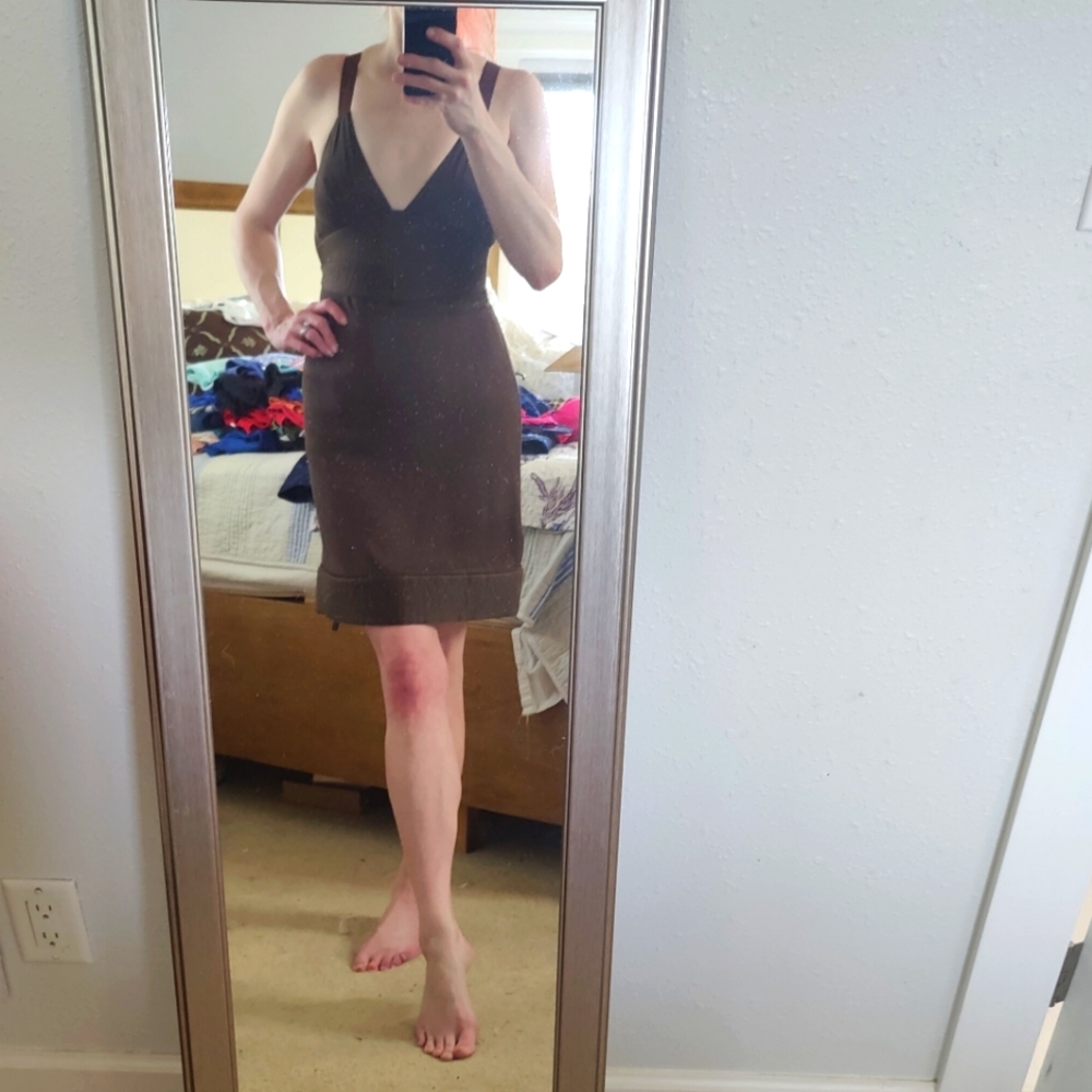NWT Catherine Malandrino Yellow label Cocktail Dress in Chocolate